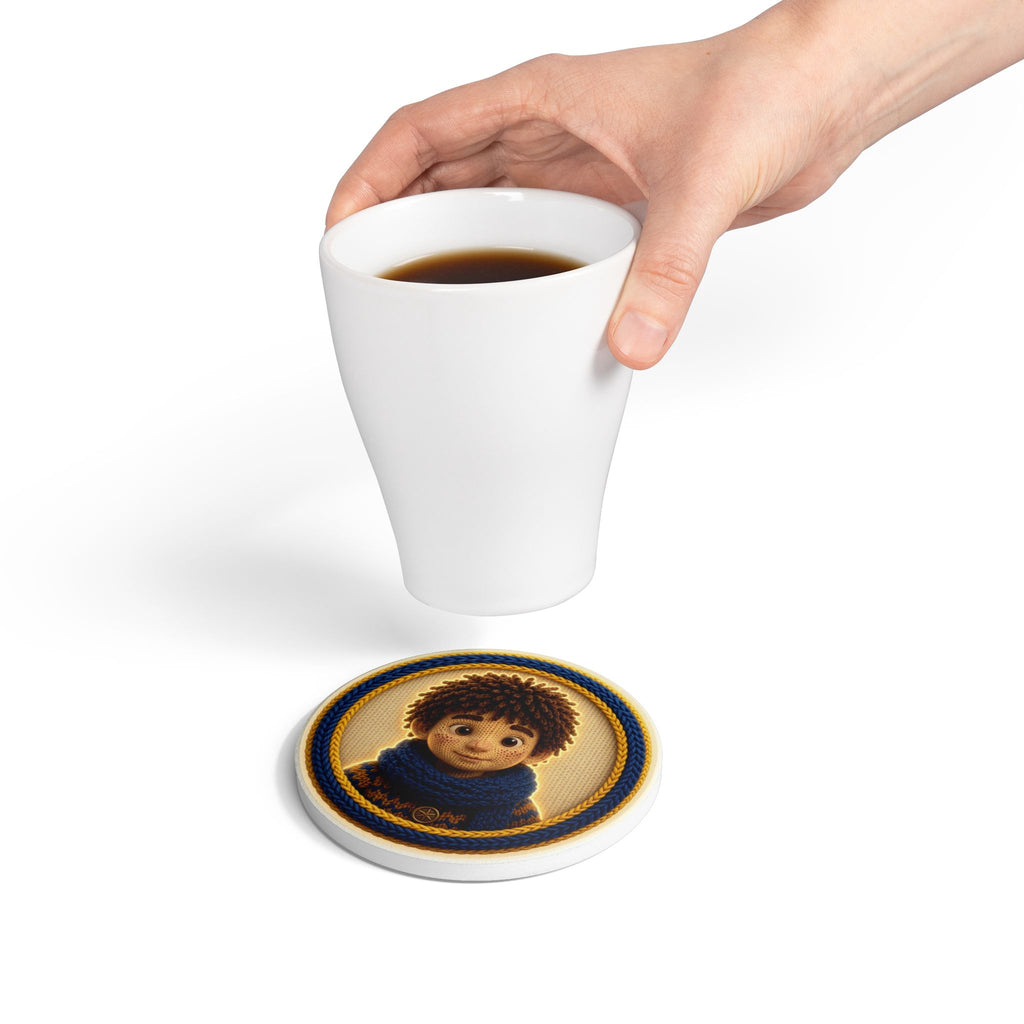 Knitted Emblem Coaster No. 04