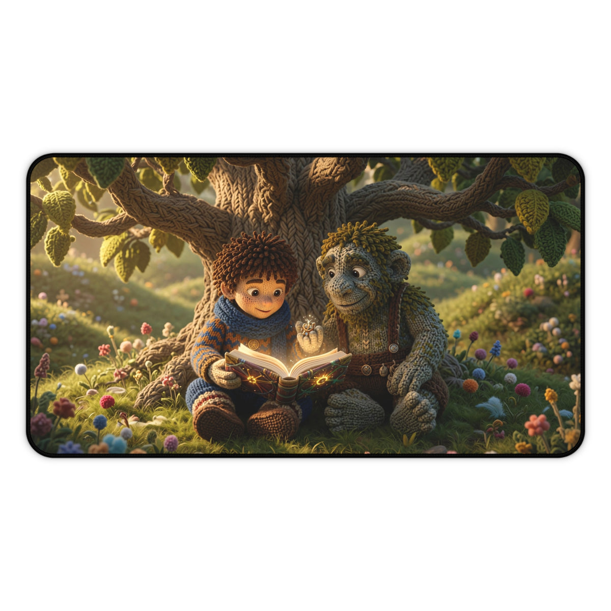 Knitted World Scene Desk Mat No. 038