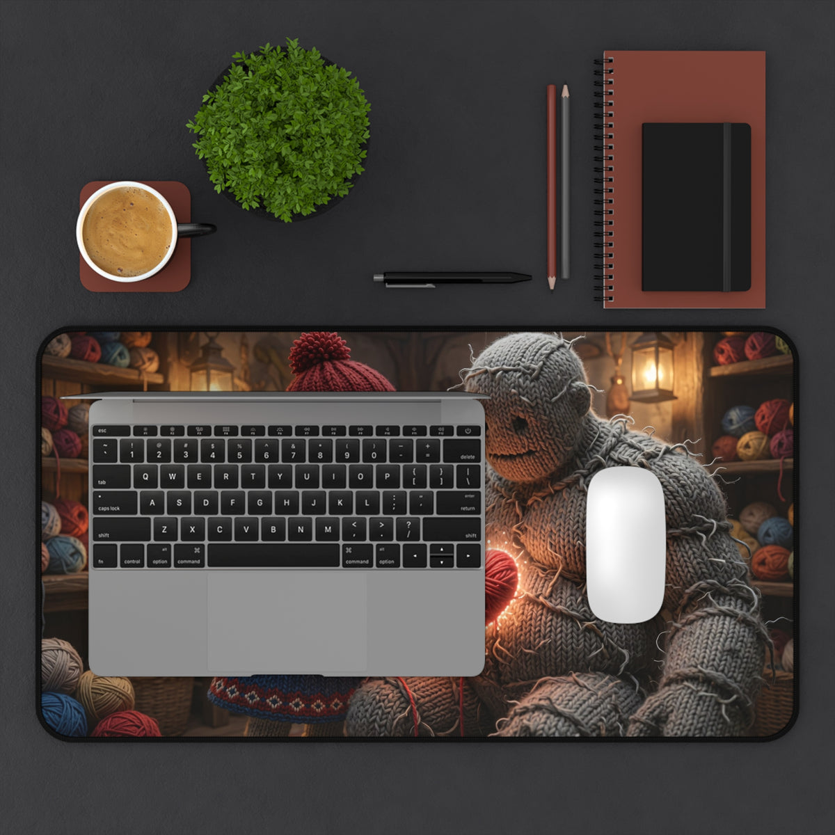 Knitted World Scene Desk Mat No. 016