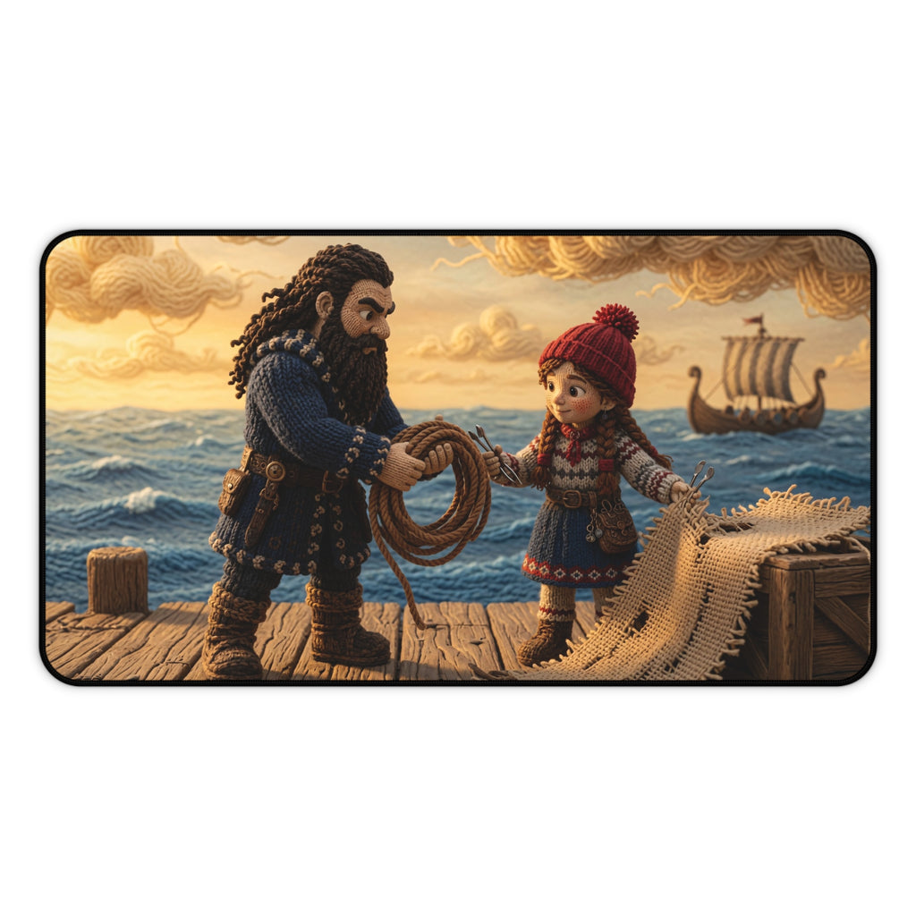 Knitted World Scene Desk Mat No. 026