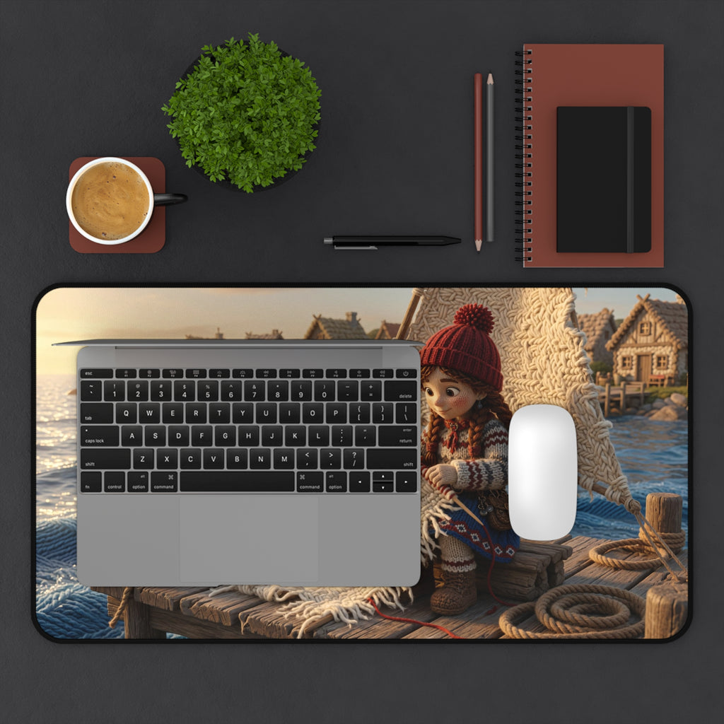 Knitted World Scene Desk Mat No. 013