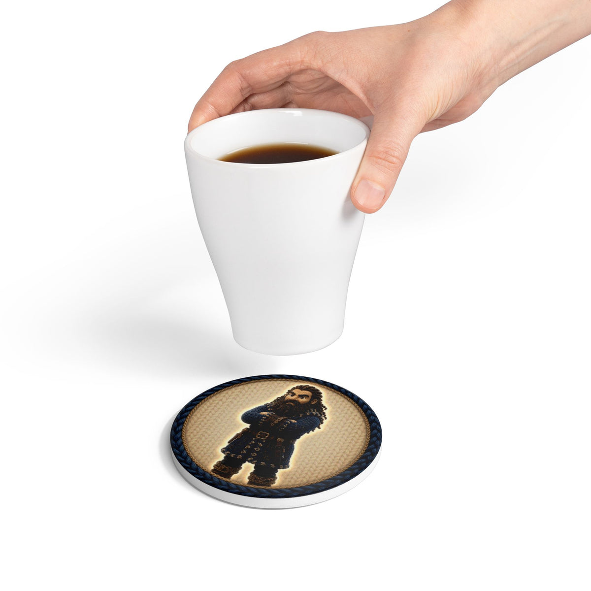 Knitted Emblem Coaster No. 07