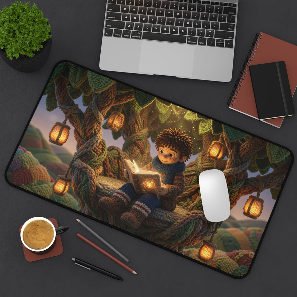 Knitted World Scene Desk Mat No. 001