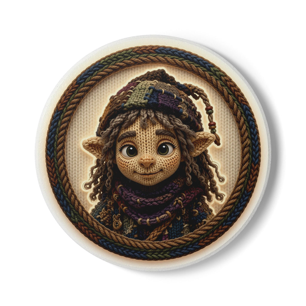 Knitted Emblem Coaster No. 09