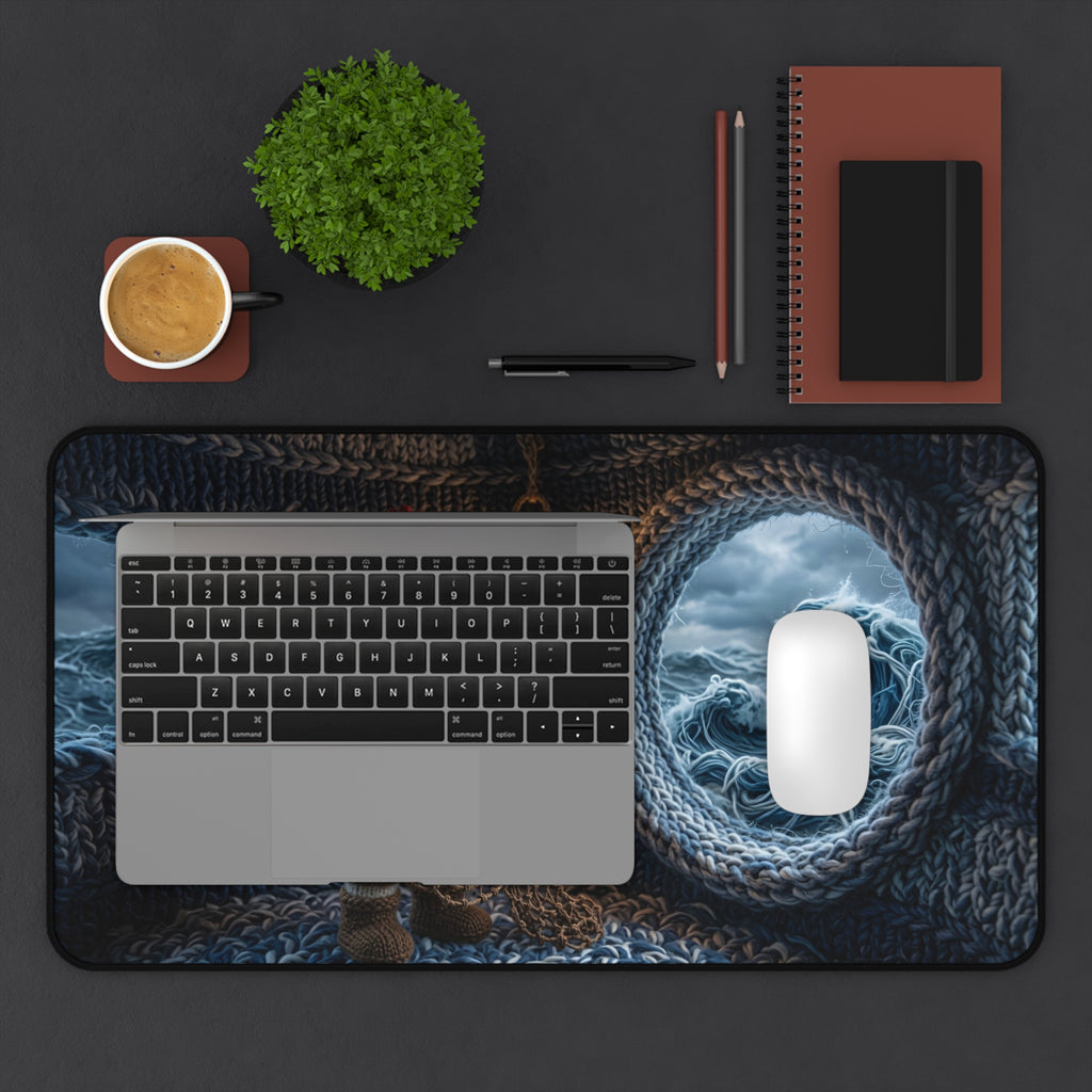 Knitted World Scene Desk Mat No. 037