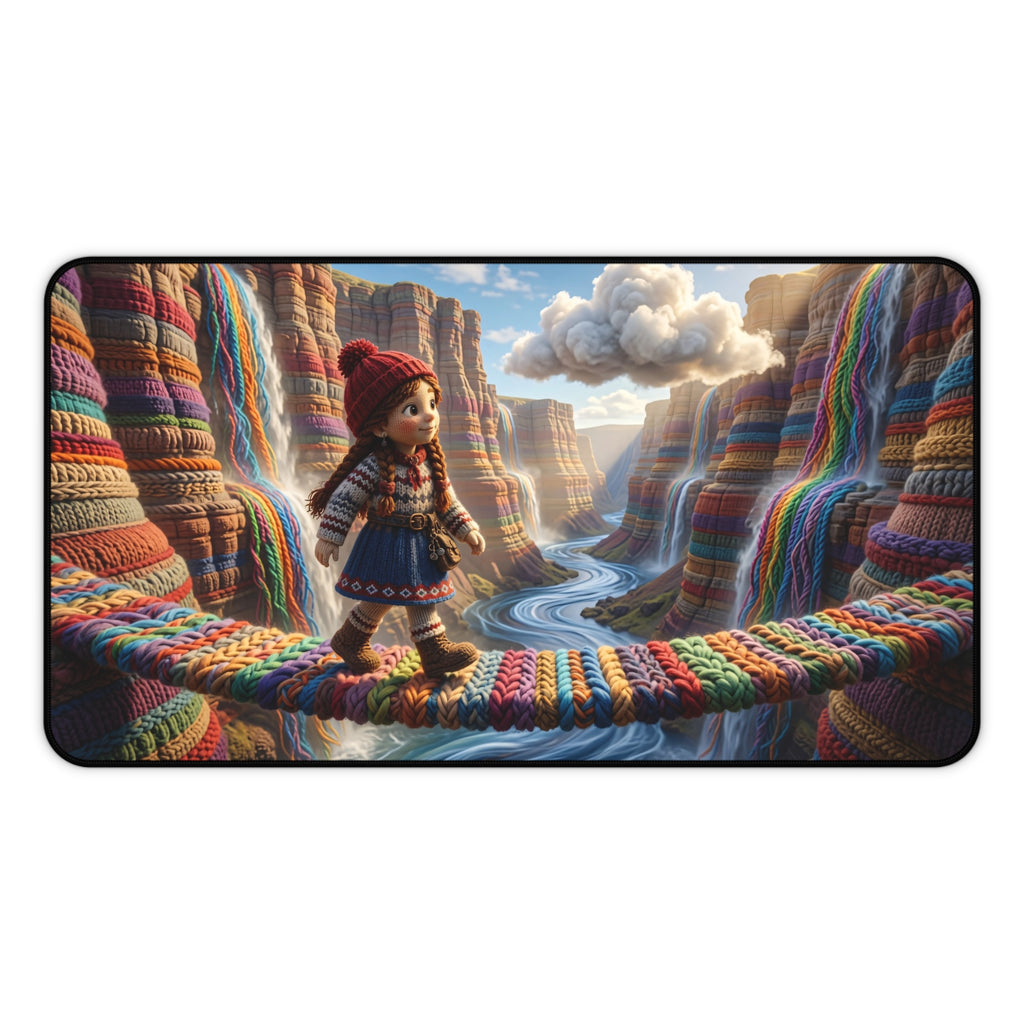 Knitted World Scene Desk Mat No. 023