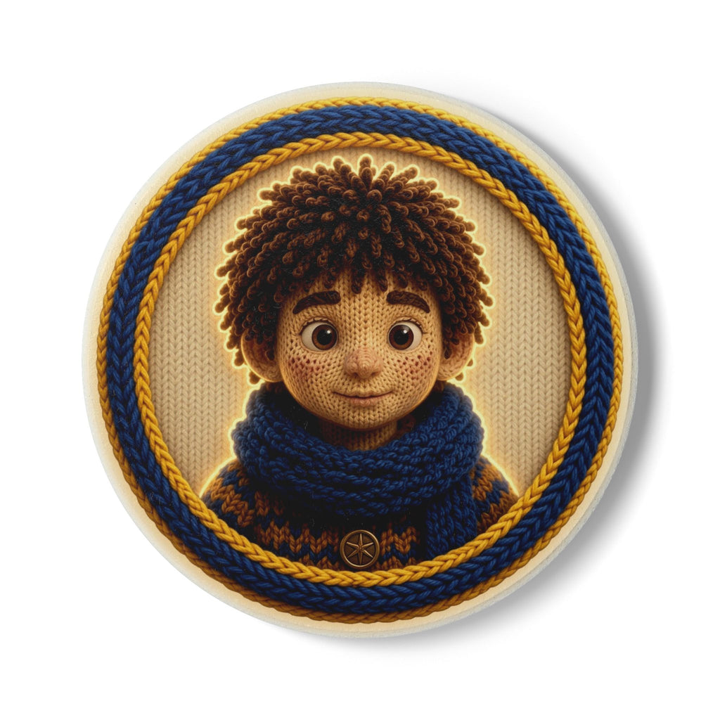 Knitted Emblem Coaster No. 04
