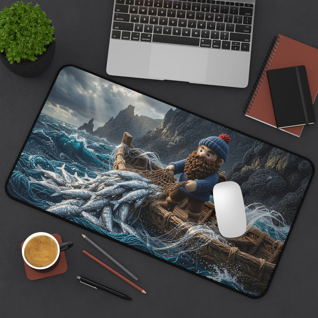 Knitted World Scene Desk Mat No. 030