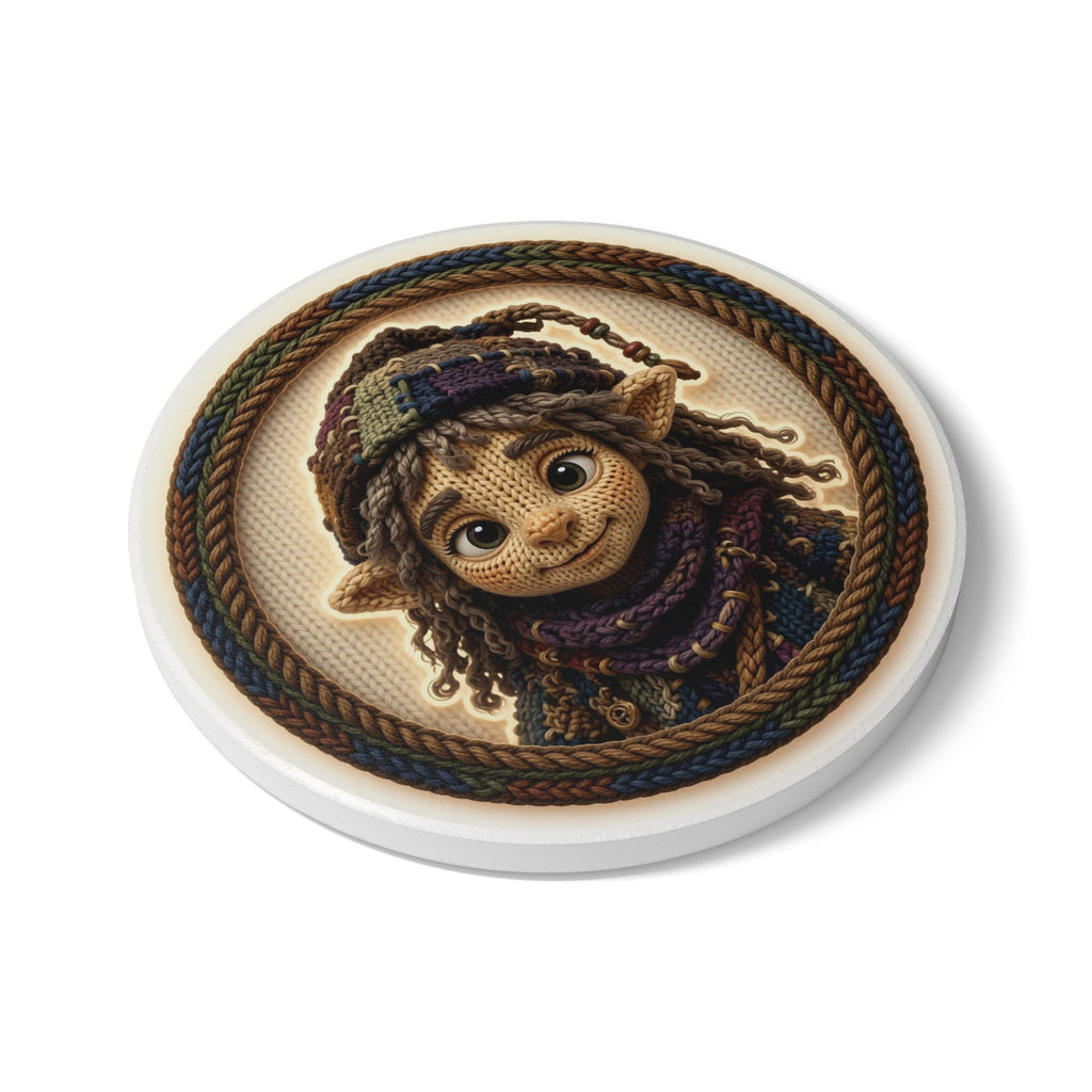 Knitted Emblem Coaster No. 09