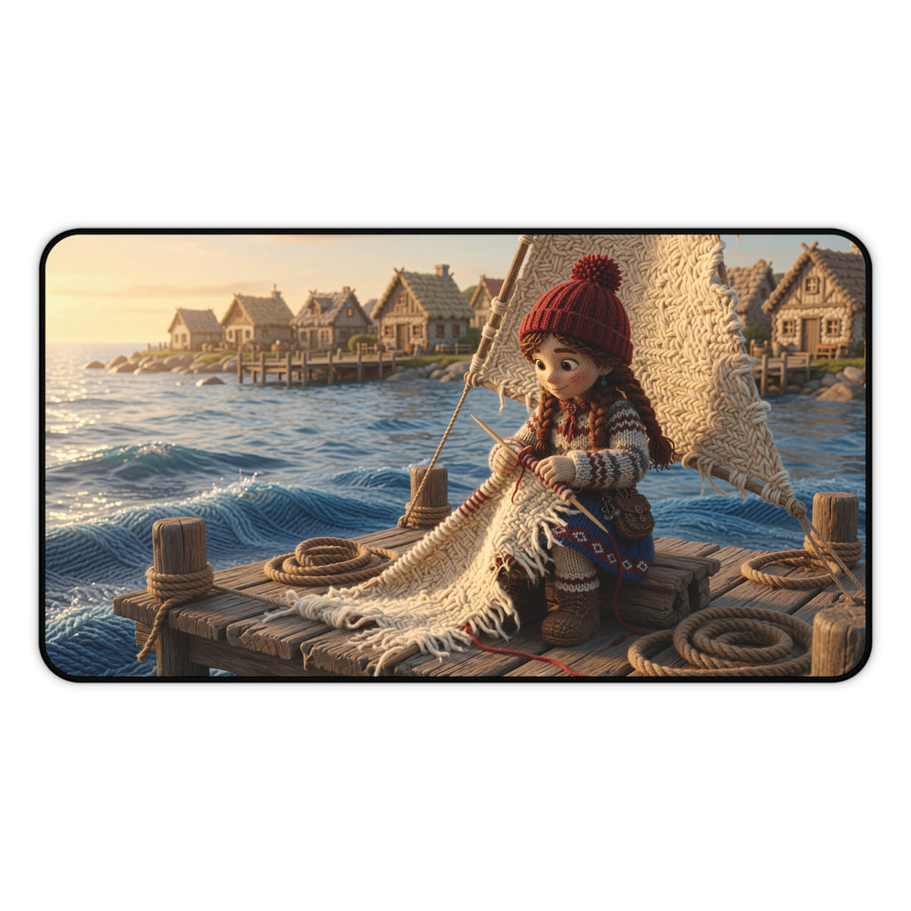 Knitted World Scene Desk Mat No. 013