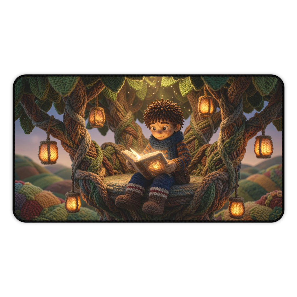 Knitted World Scene Desk Mat No. 001
