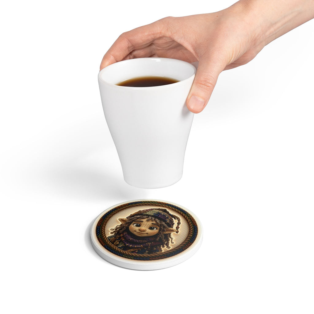 Knitted Emblem Coaster No. 09