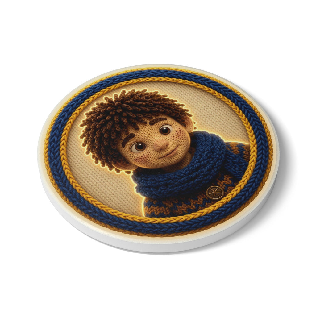 Knitted Emblem Coaster No. 04