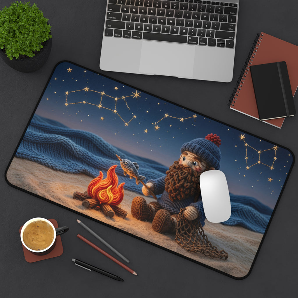 Knitted World Scene Desk Mat No. 008