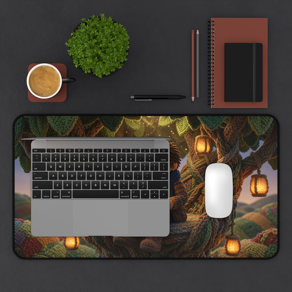 Knitted World Scene Desk Mat No. 001